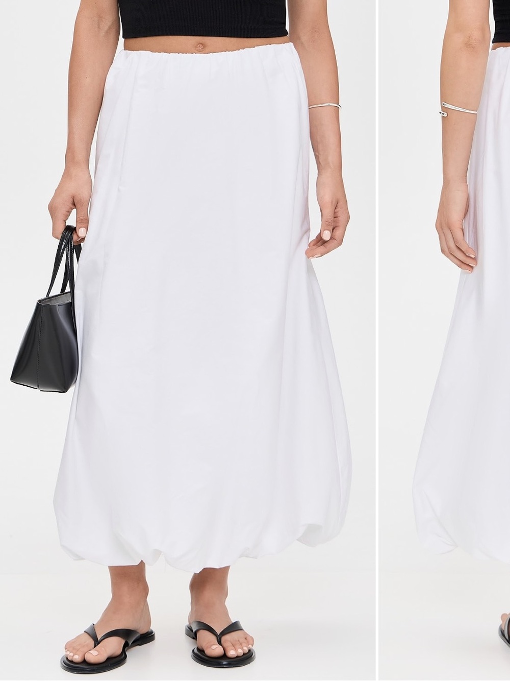 Enza Costa Poplin Bubble Skirt